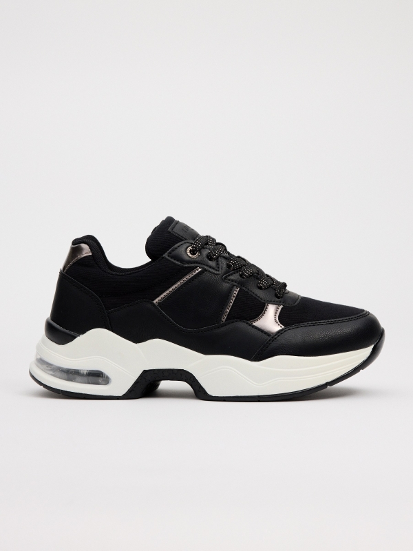 Air chamber volume sole sneaker black