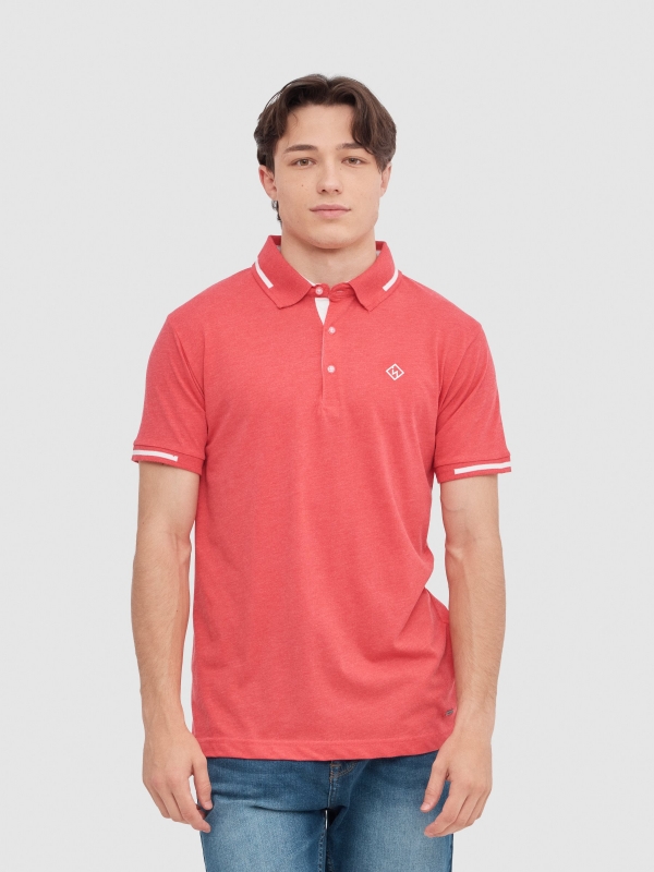 Vigorous polo carmine middle front view