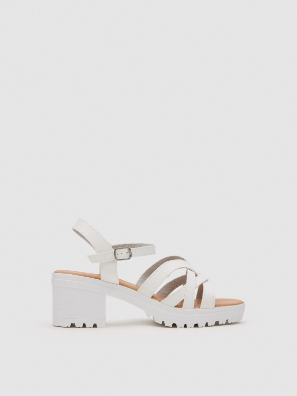 Sandal cross straps white