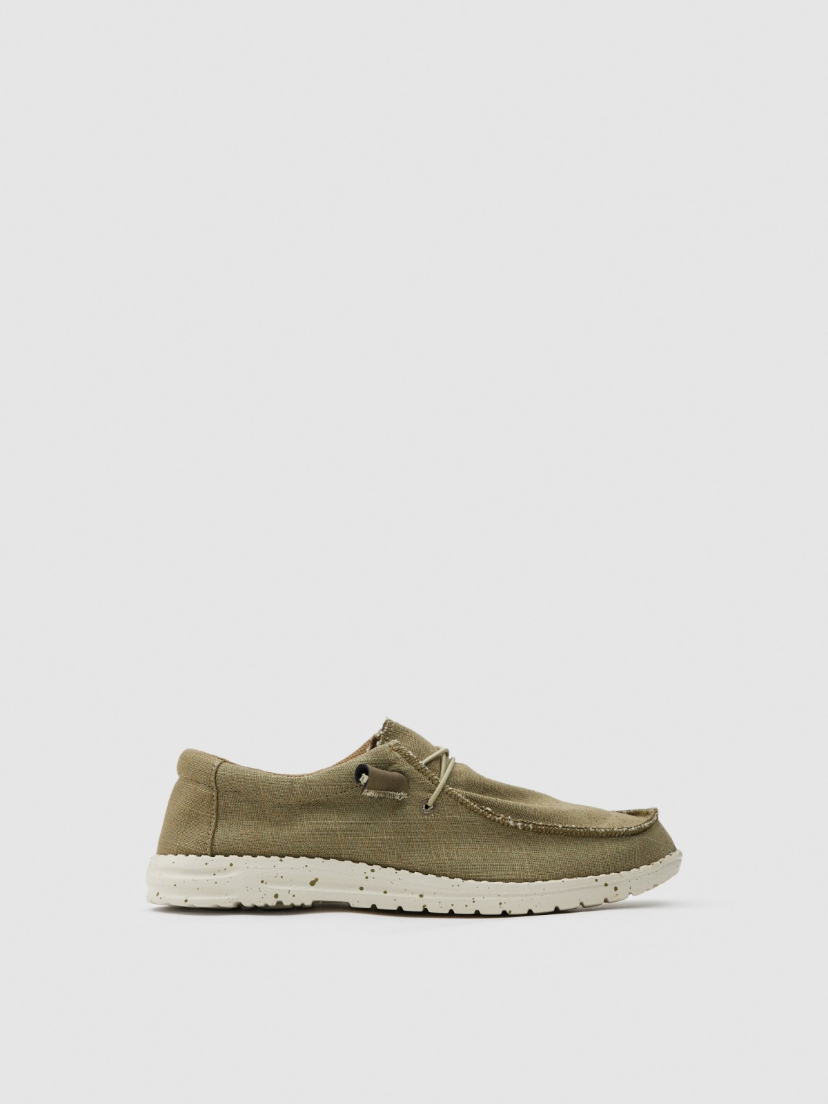 Canvas boat shoes khaki