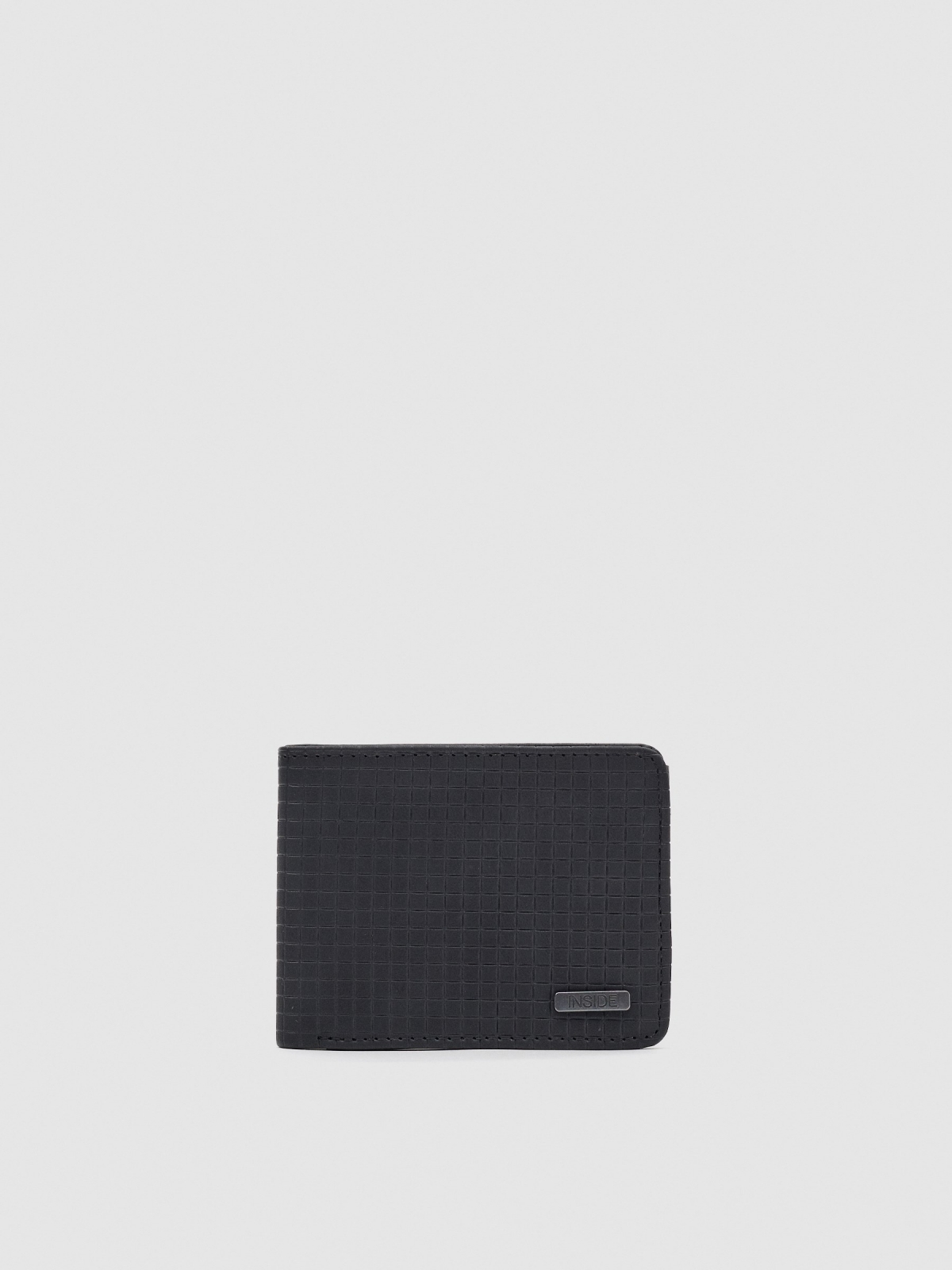 Black grid wallet