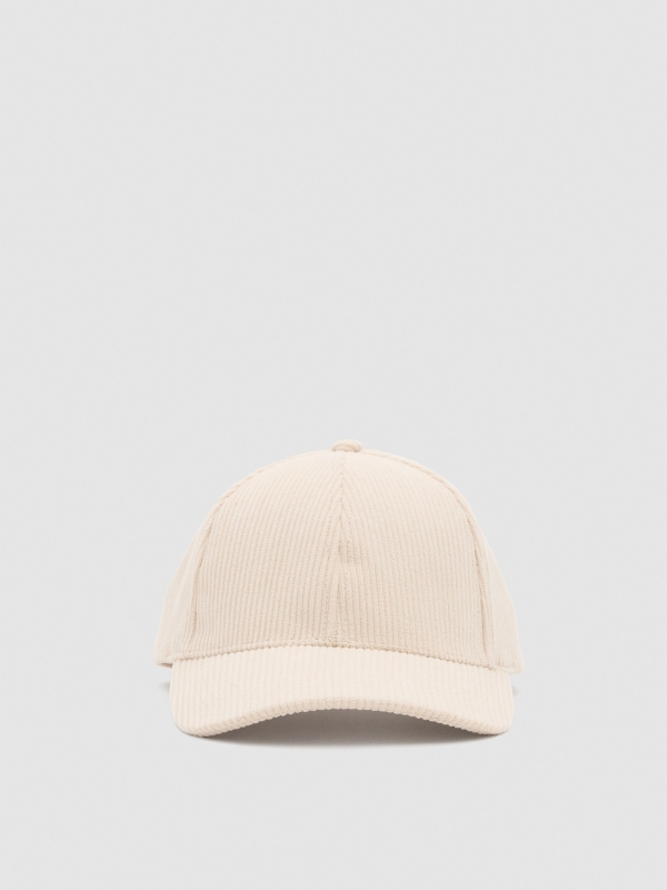 Gorra de tela blanca