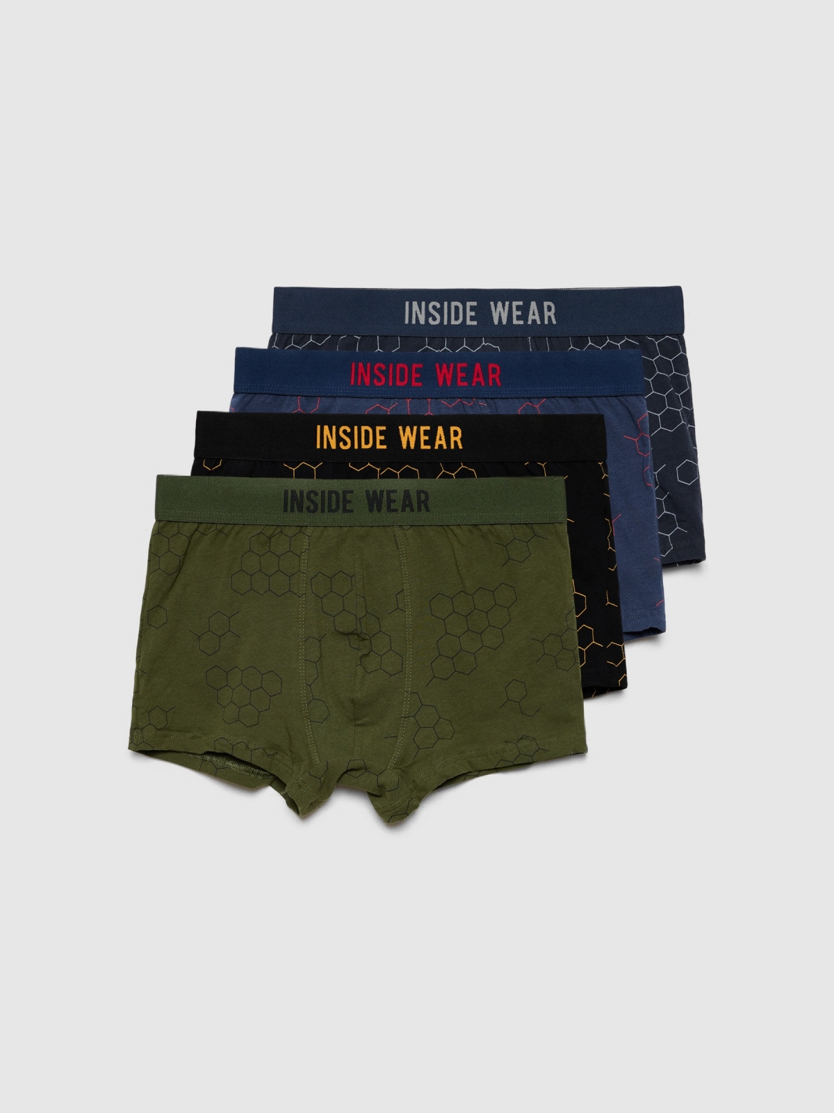 Pack 4 boxers estampados algodón