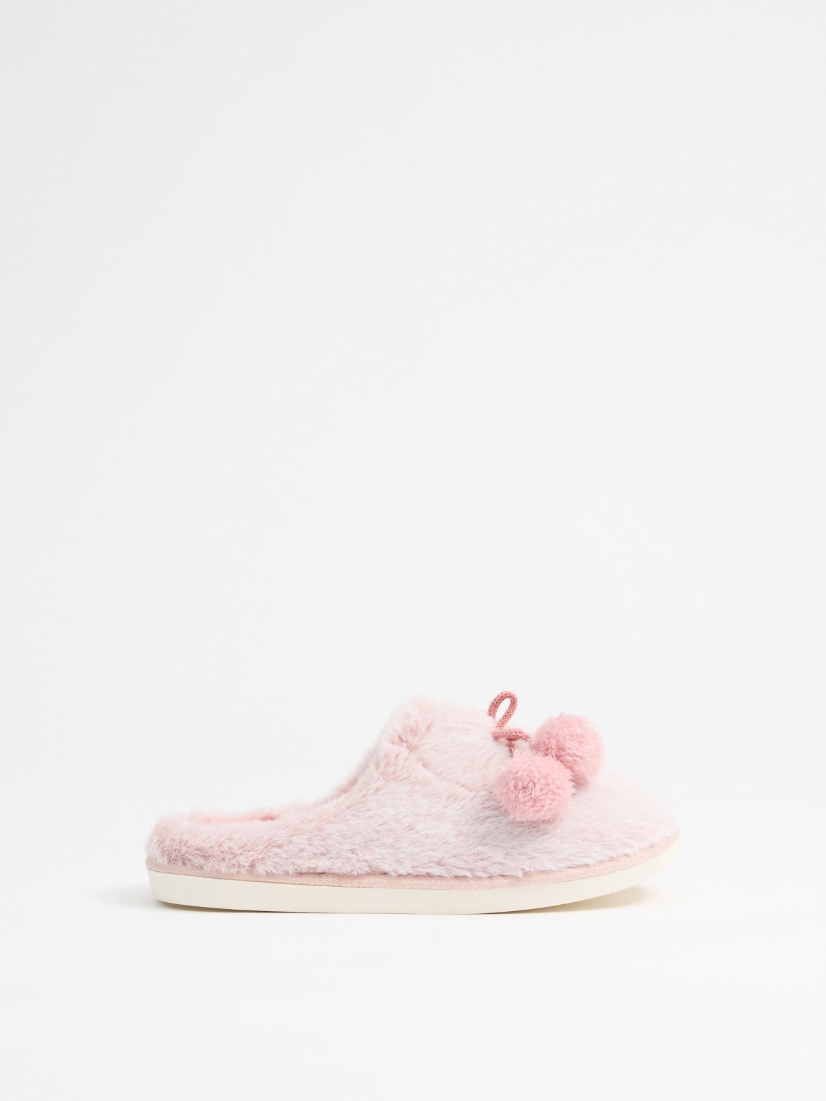 Pantufas de casa pompons rosas