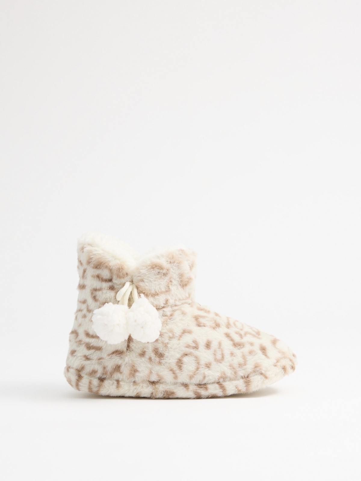 Animal print bootie slippers