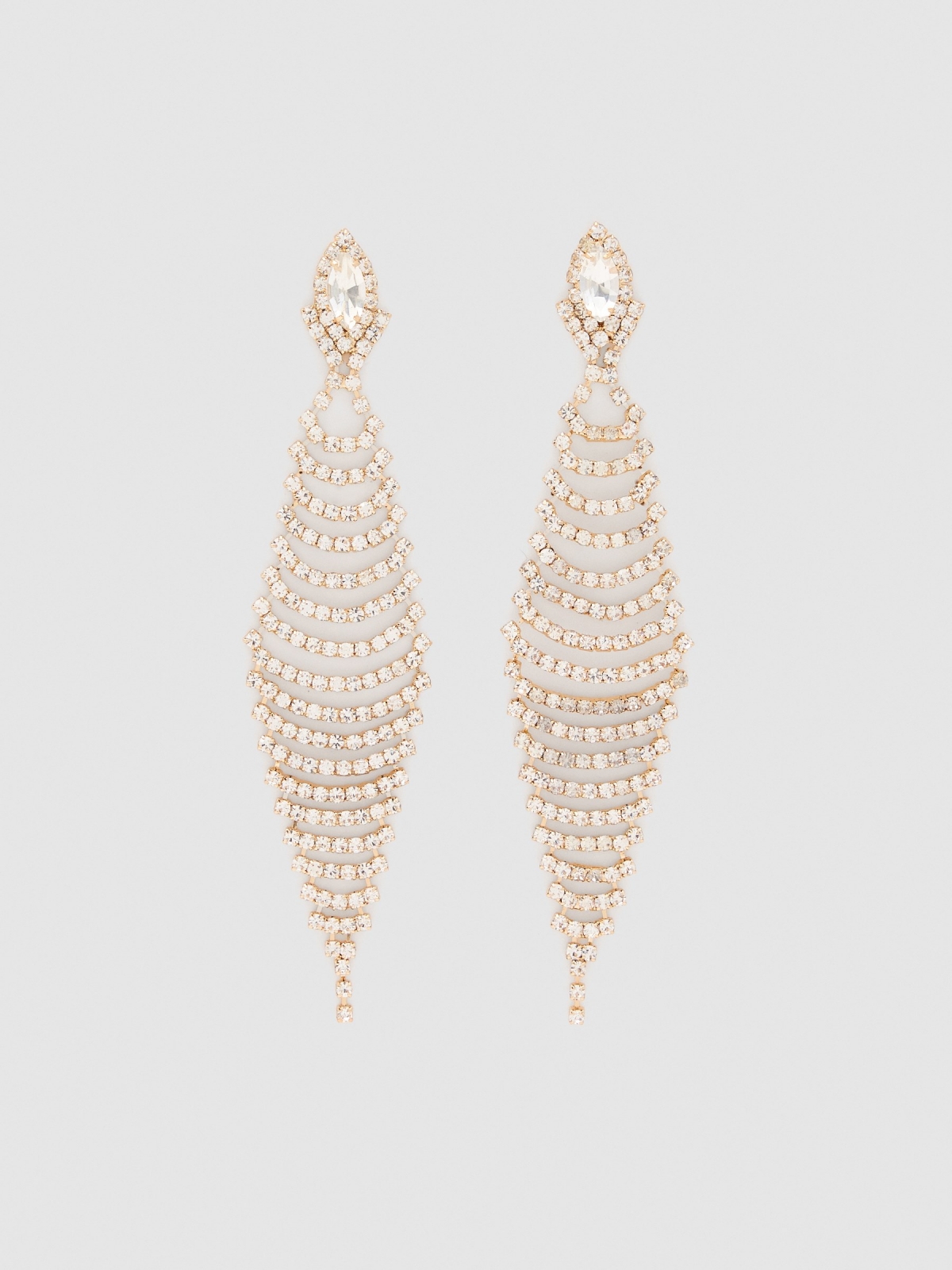 Long diamond earrings