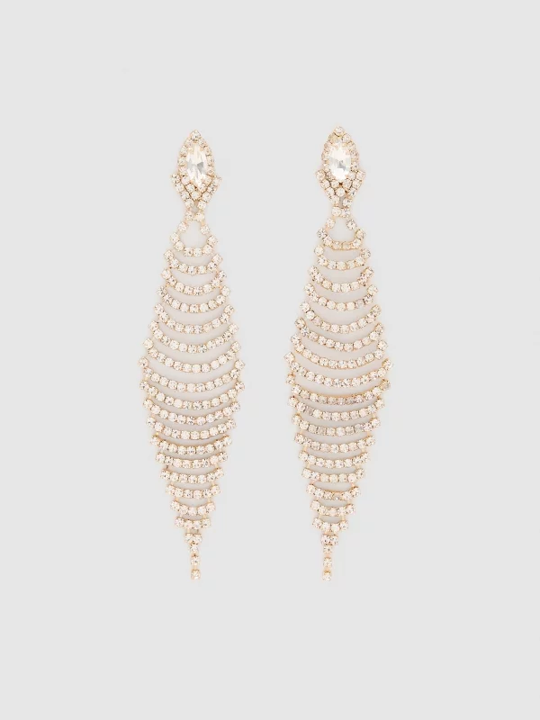 Long diamond earrings