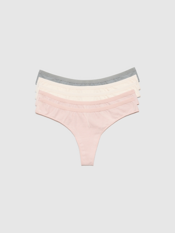 Pack of 5 cotton thongs