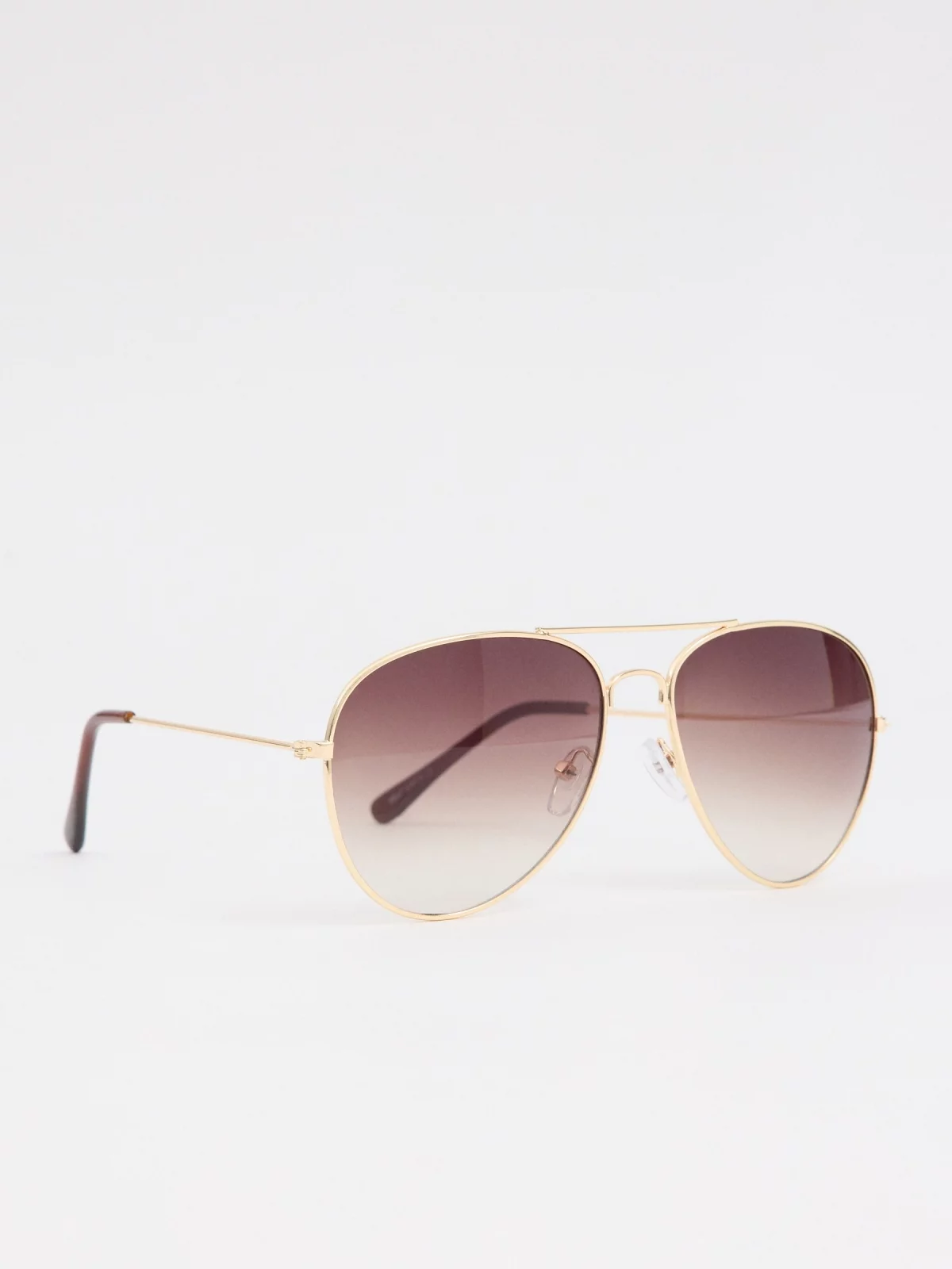 Gold frame aviator glasses golden detail view