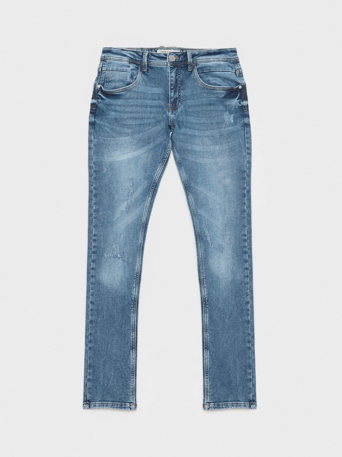  Slim washed five-pocket jeans blue