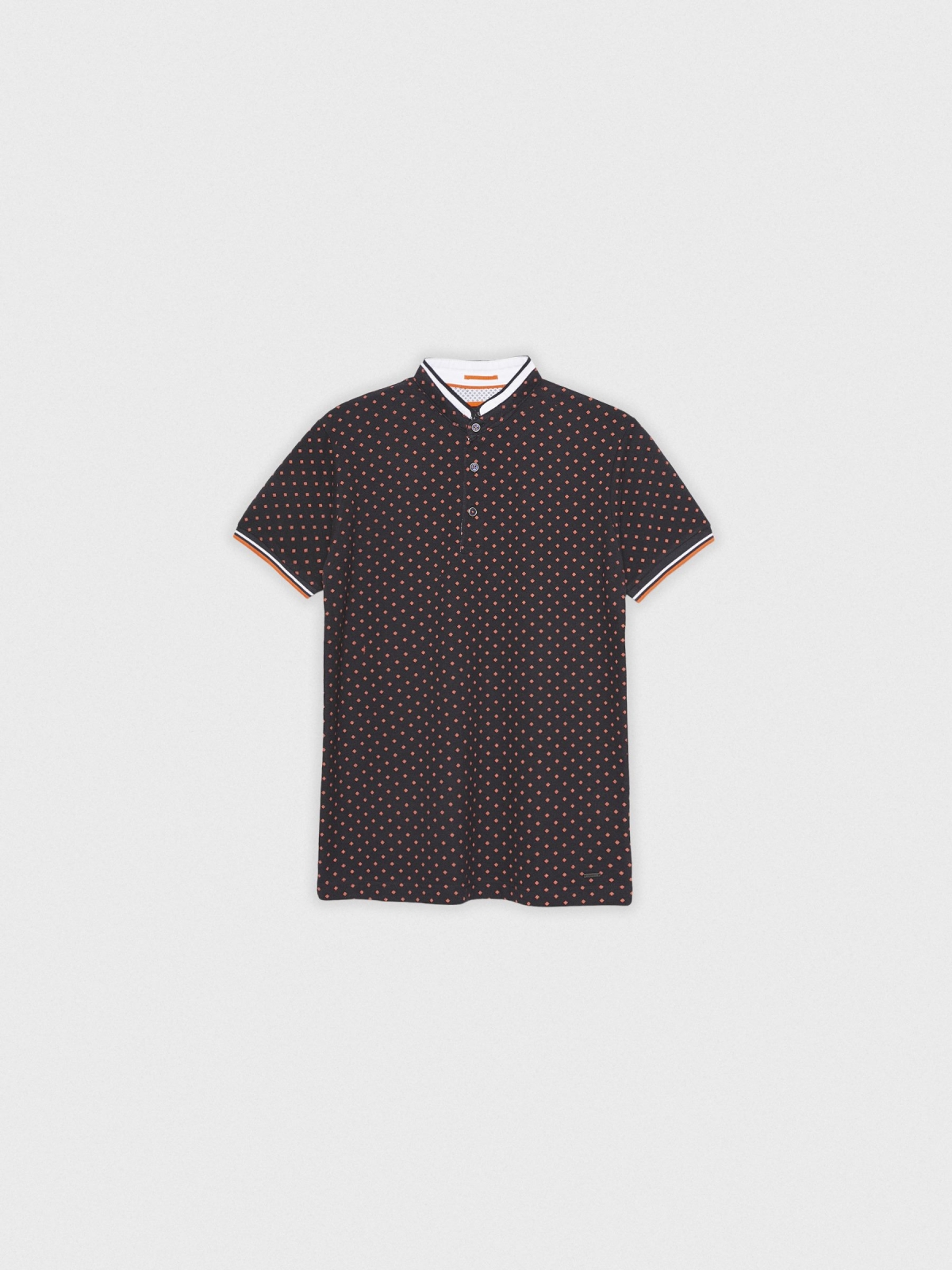  Geometric mao polo shirt navy