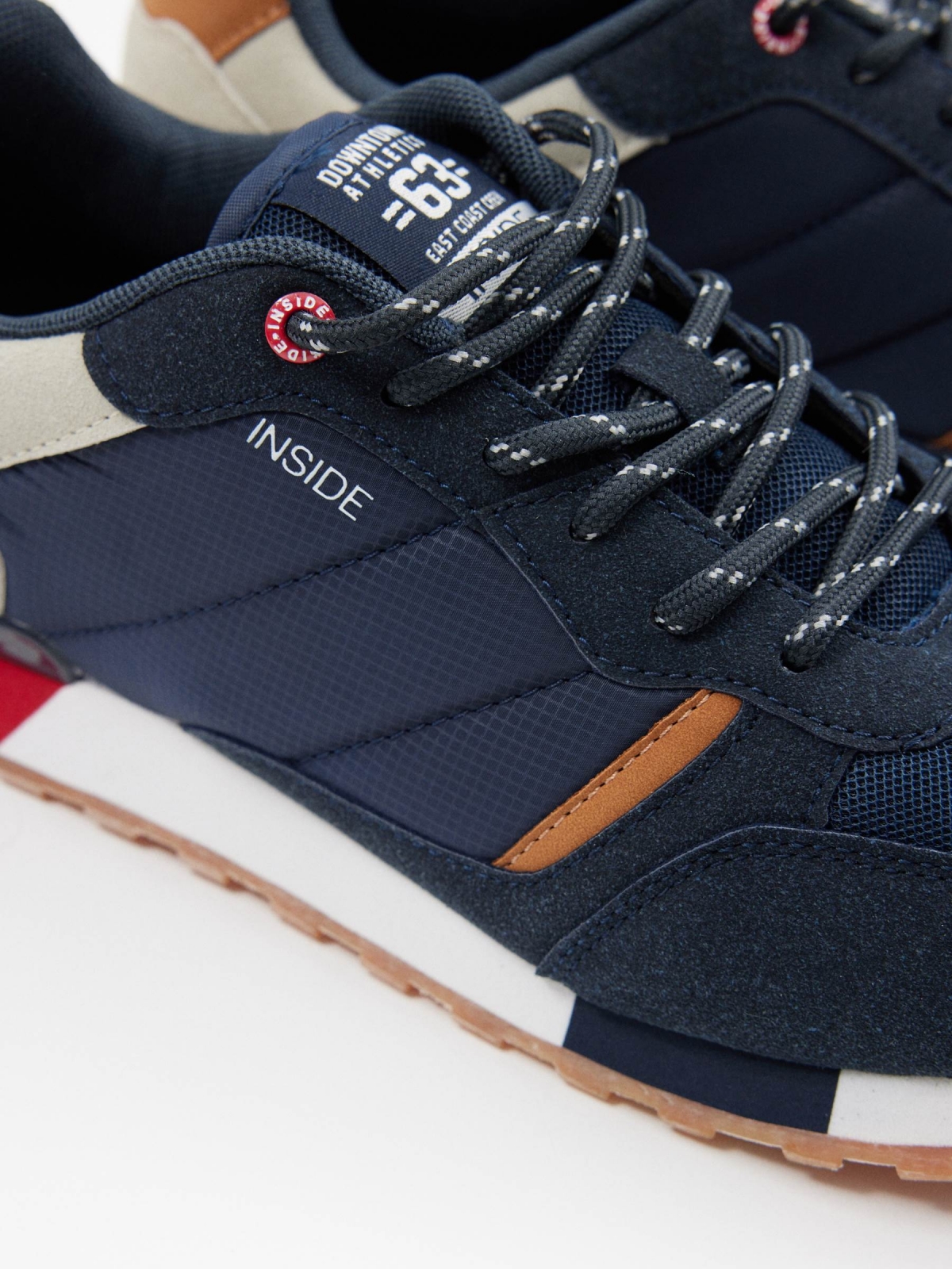 Combined casual sneaker navy detail view