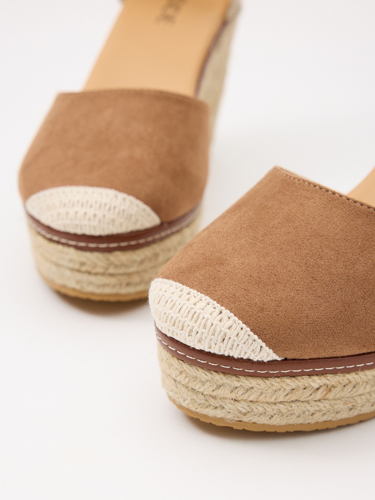 Wedge jute basic closed clogs earth brown detail view