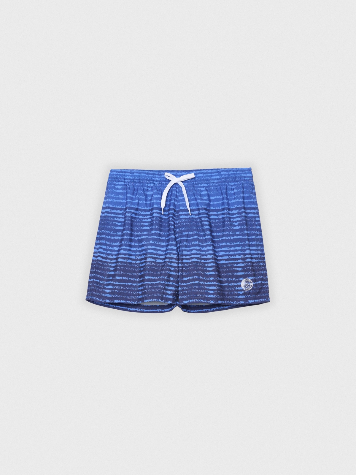  Striped degraded swimsuit navy
