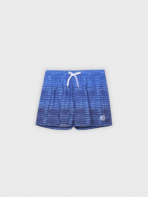  Striped degraded swimsuit navy
