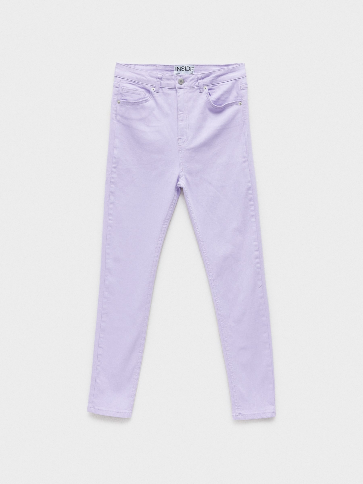  Pantalón básico skinny malva