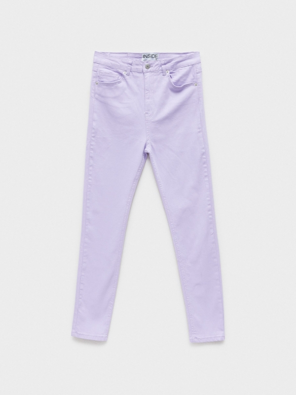  Pantalón básico skinny malva