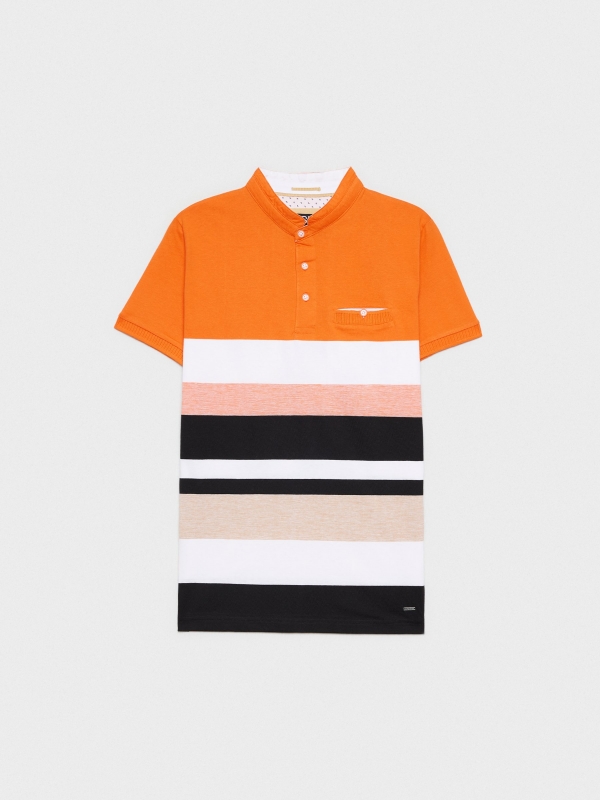  Polo mao de rayas naranja