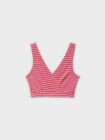 %Pto% Top de rizo con rayas rojo