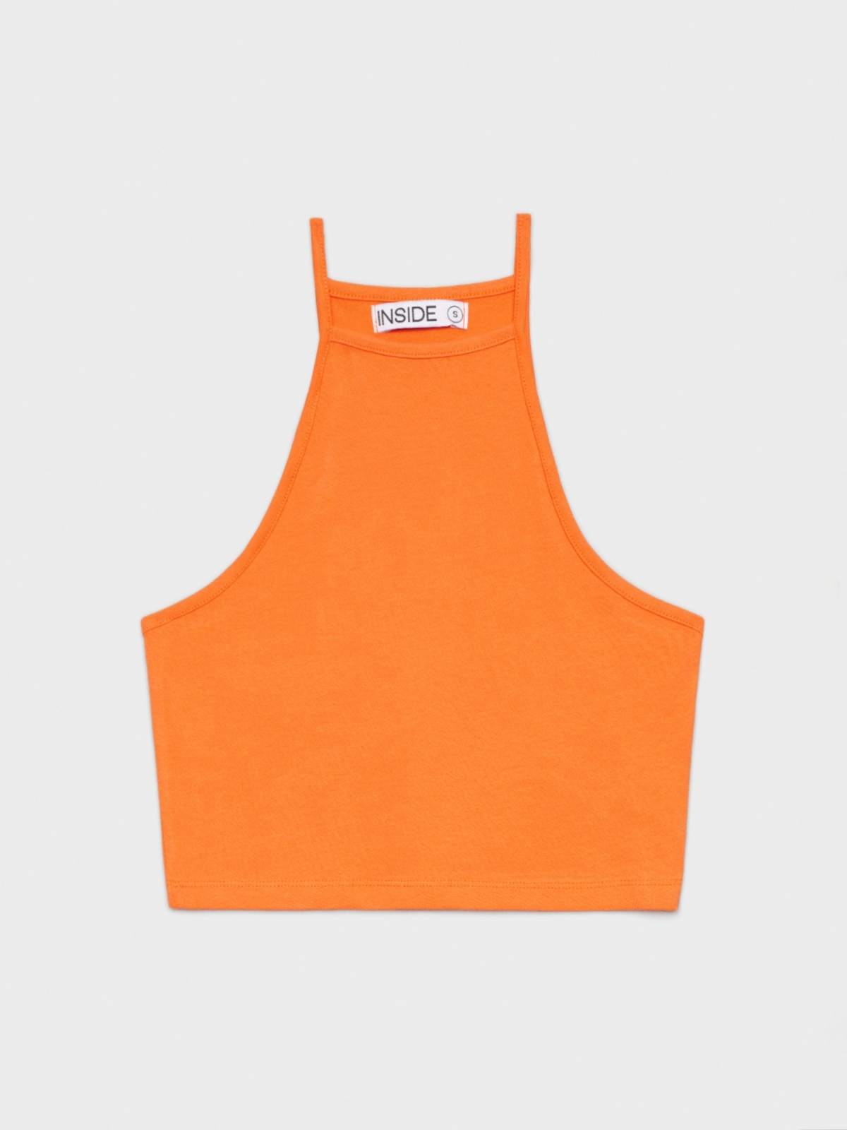  Crop top halter naranja