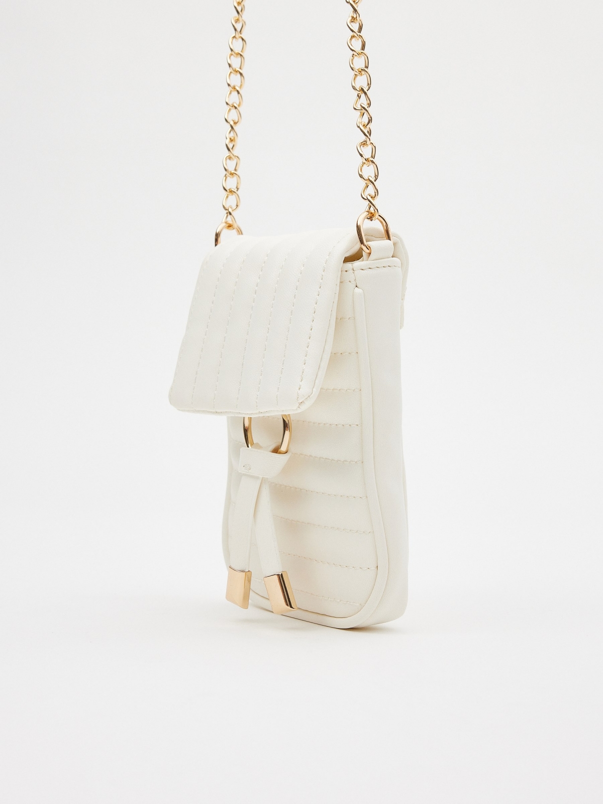 Mini white bag white 45º side view