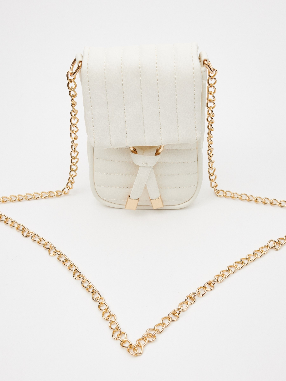 Mini white bag white detail view