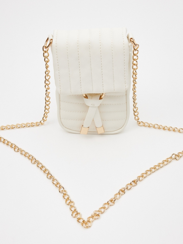 Bolso mini blanco blanco vista detalle