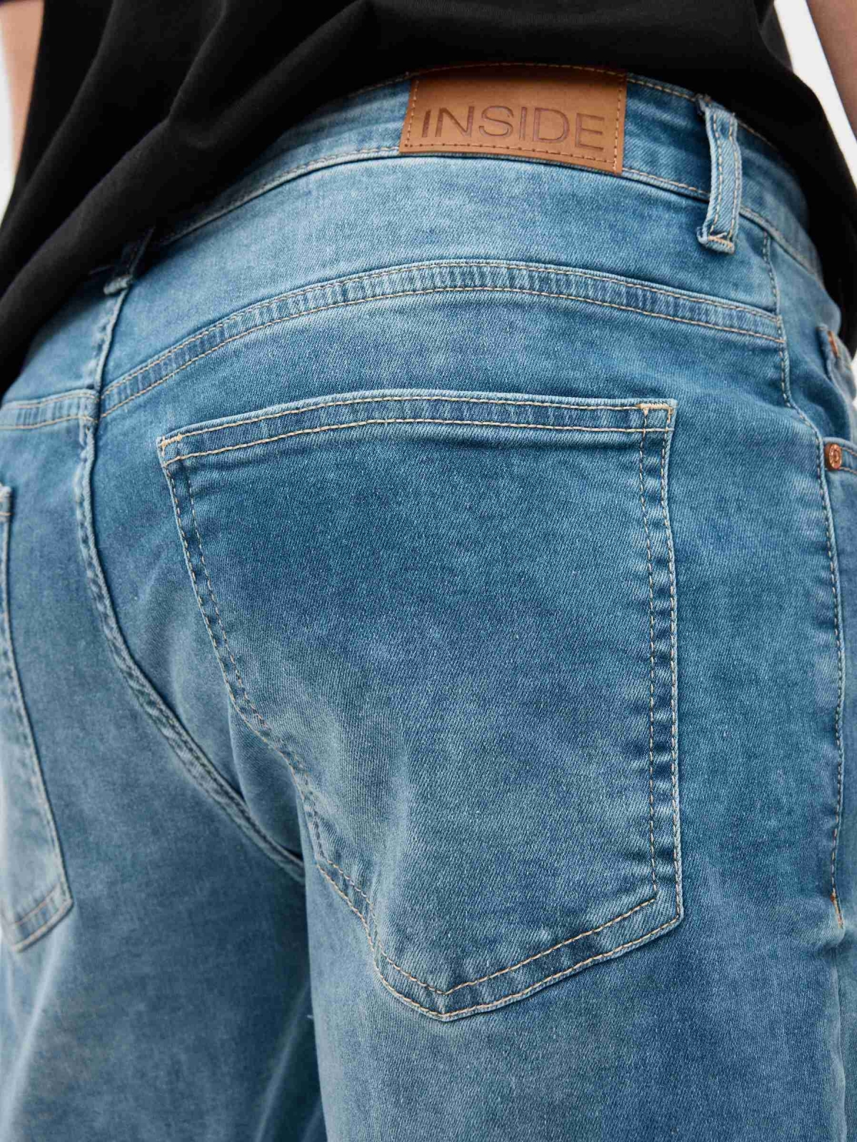 Denim Slim Bermuda Shorts blue detail view