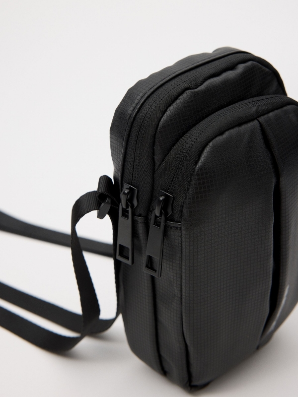 Men's smartphone bag black detail view