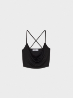 %Pto% Crop top de tirantes cruzados negro