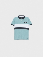 %Pto% Tricolor polo shirt emerald