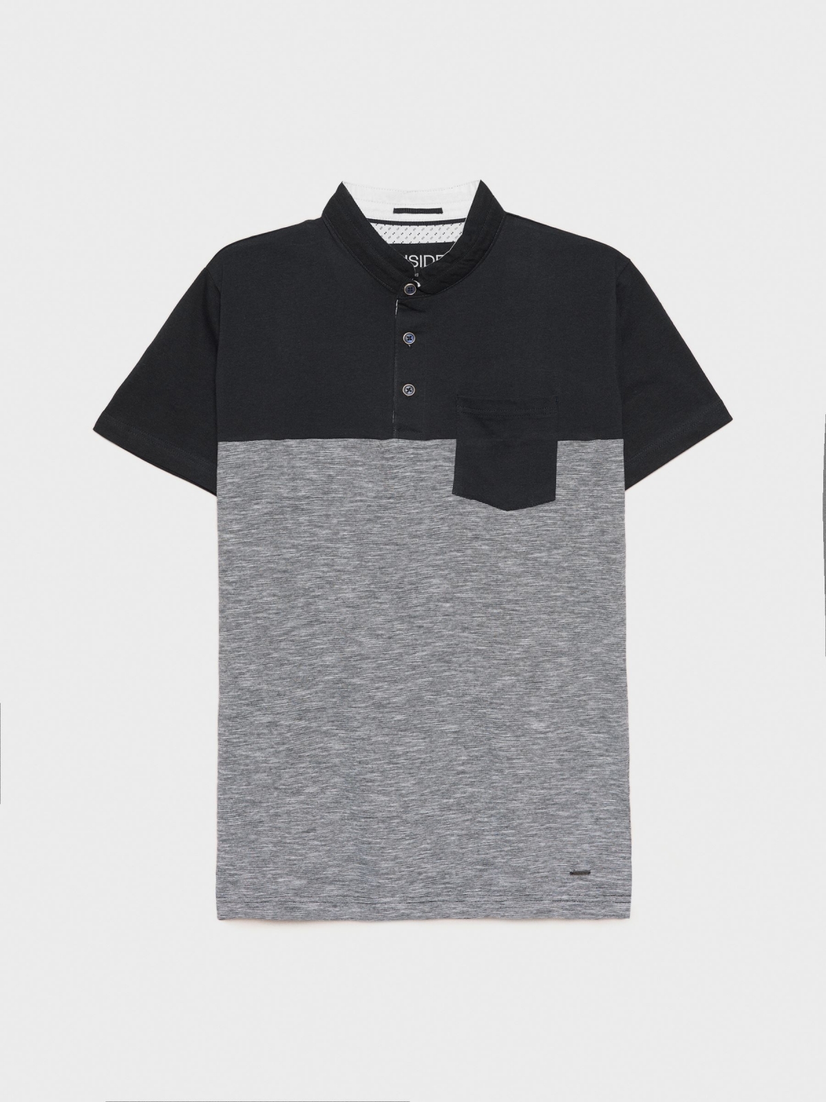  Navy blue mao polo shirt blue