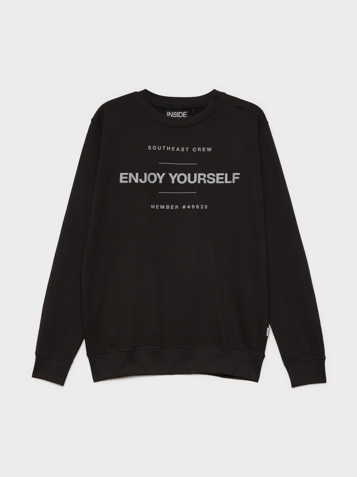  Sudadera basica Enjoy Yourself negro