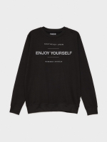 %Pto% Sudadera basica Enjoy Yourself negro