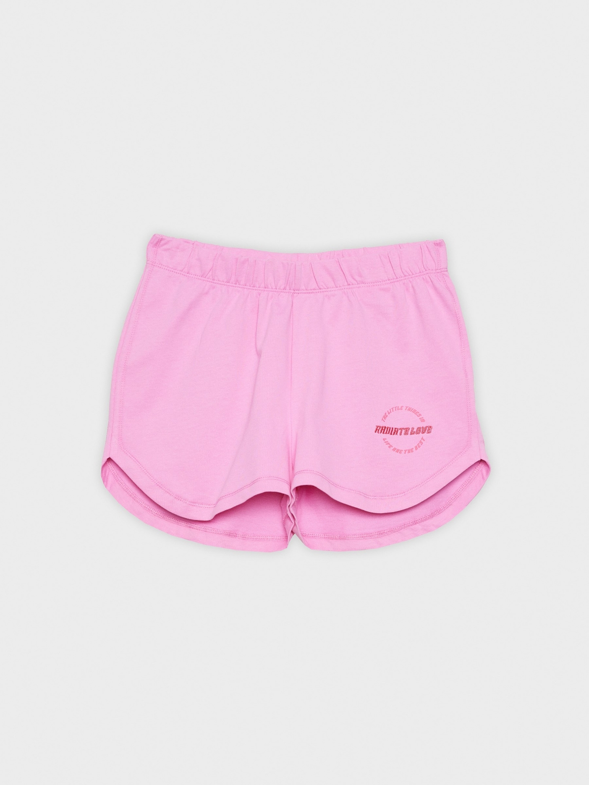  Graphic knit shorts magenta