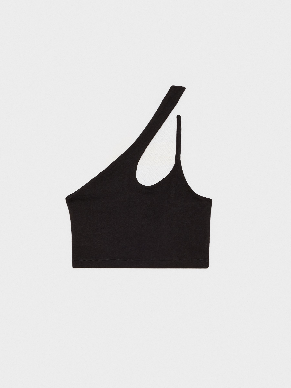  Asymmetrical double straps top black