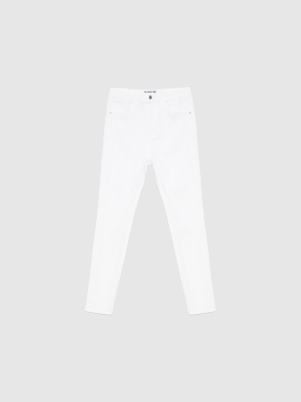 Pantalón básico skinny blanco vista detalle