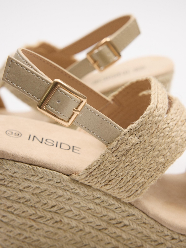 Jute wedge sandal sand