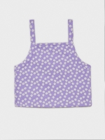 %Pto% Crop top con margaritas lila