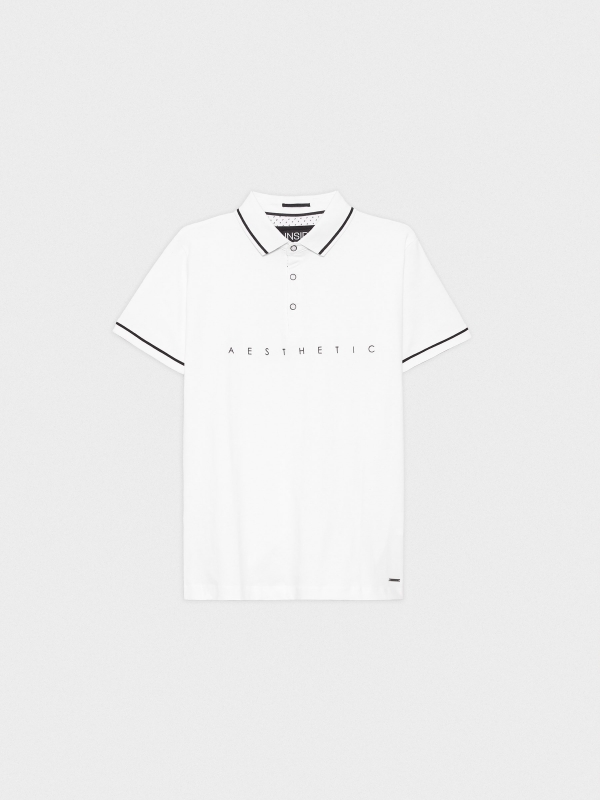  AESTHETIC polo shirt white