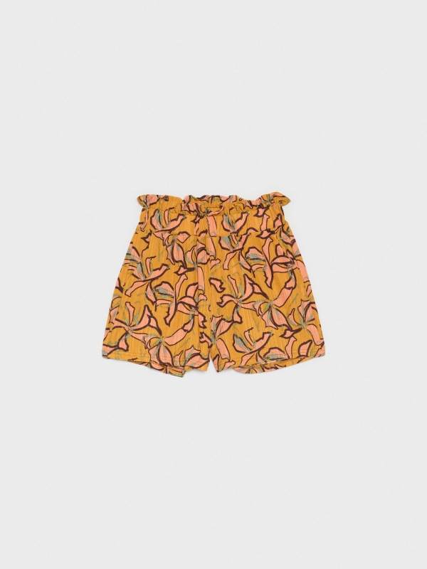  Fluid print shorts ochre