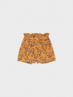 %Pto% Short fluido print ocre