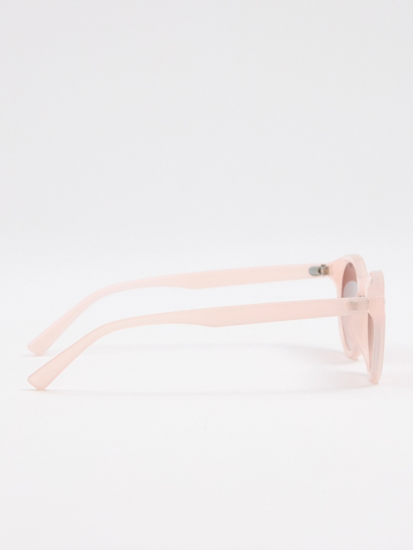 Round acetone sunglasses pink detail view