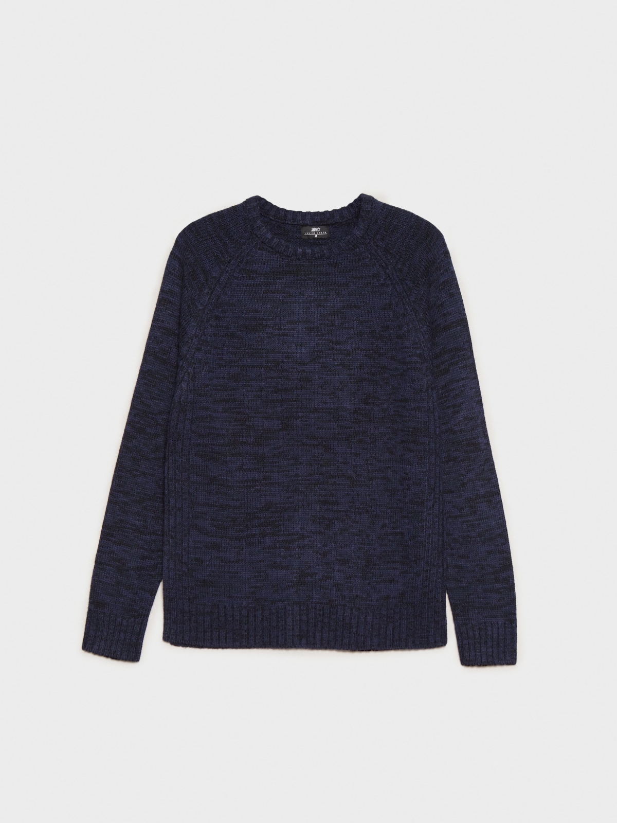  Camisola de malha marmoreada azul