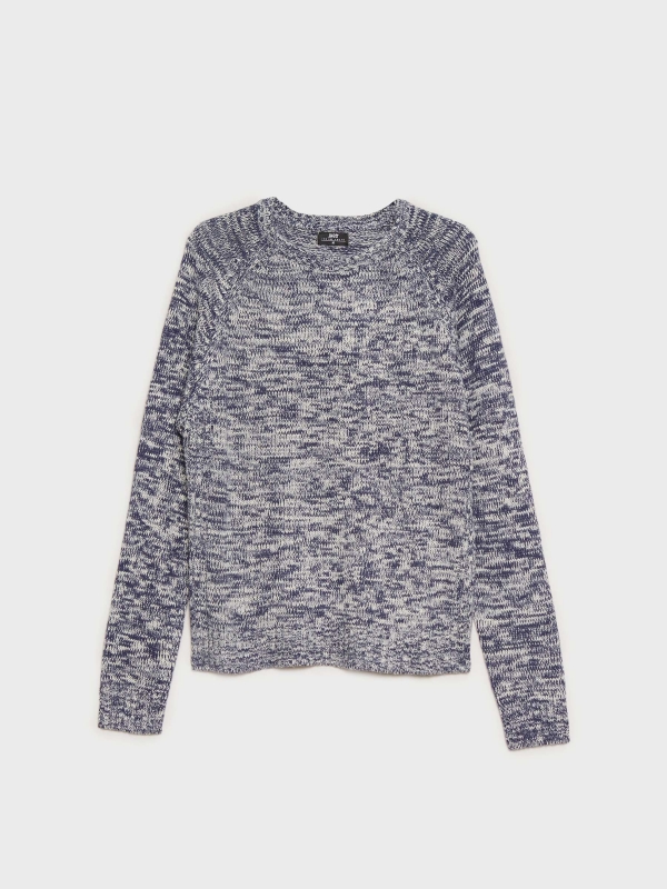  Camisola de malha marmoreada bege