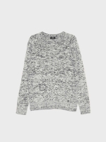 %Pto% Jersey de punto jaspeado gris claro