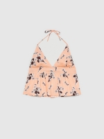 %Pto% Top blouse tied at the neck peach