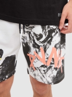 %Pto% Bermuda jogger graffiti branco
