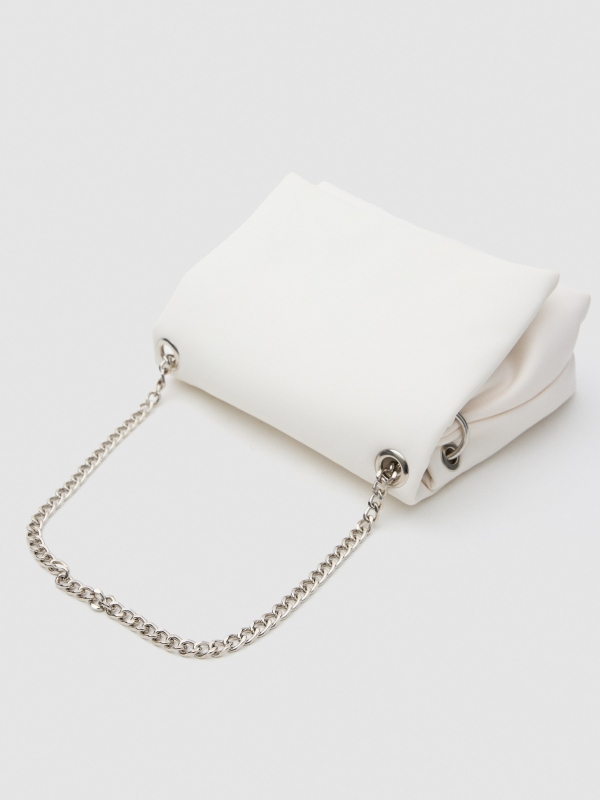 Multi-position shoulder bag white detail view