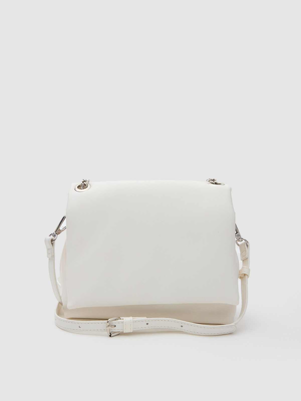 Multi-position shoulder bag white detail view